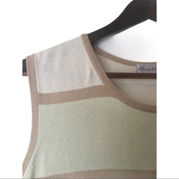 2/$25- Gloria Vanderbilt Sleeveless Ombré Green Knit Top - Picture 6 of 13